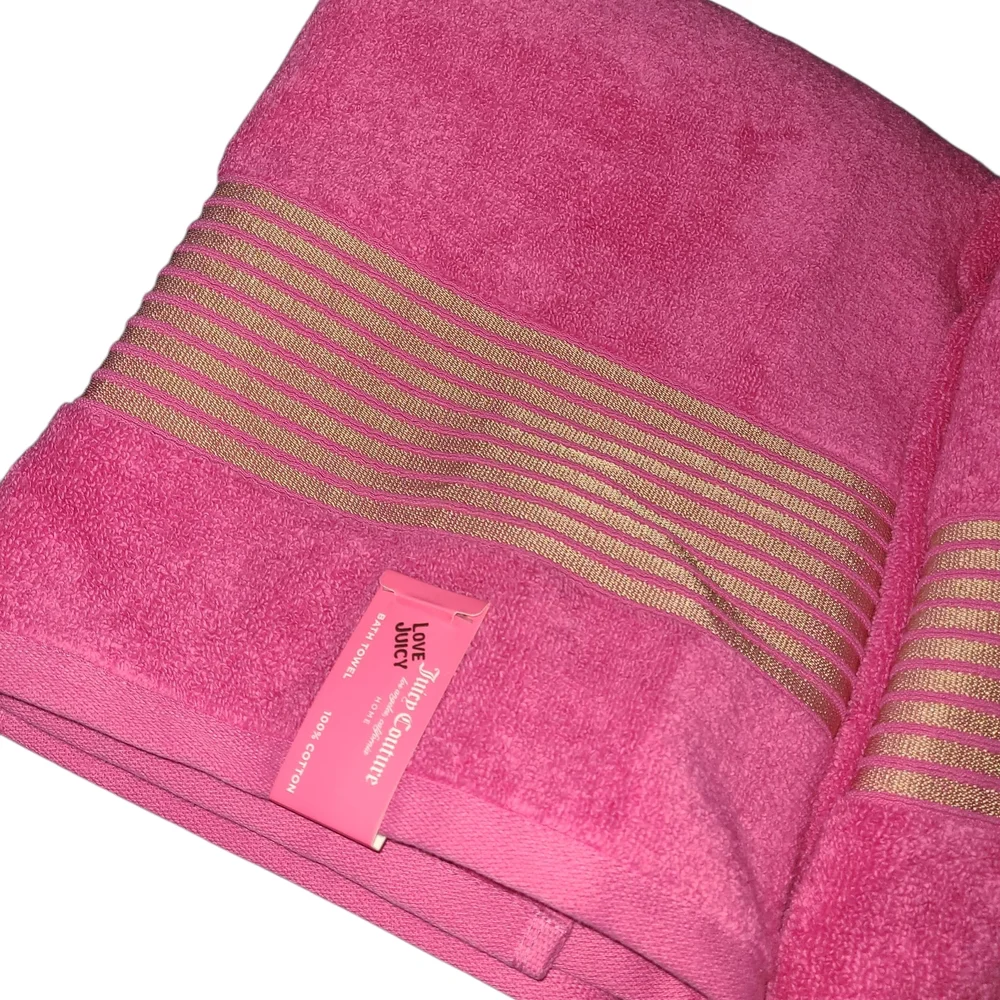 Juicy Couture Pink & Gold Bath Towels Set